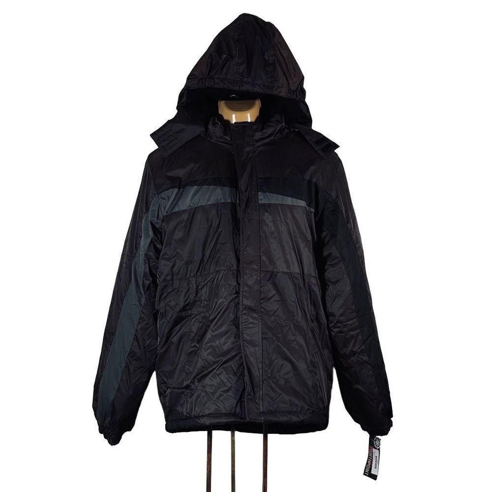 NWT NORTHPOINT Sz XL Vintage Black Grey Men’s Puffer Jacket